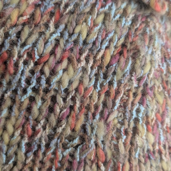 Y2K Rainbow Speckled Wool Blend Cardigan - Picture 9 of 9